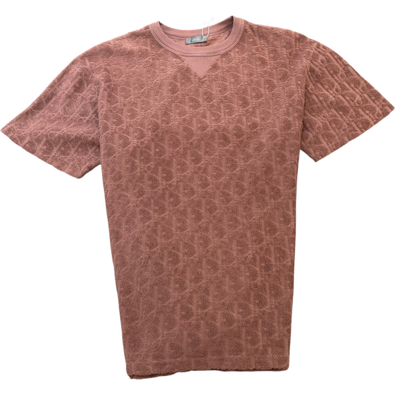 Men's Oblique Towelling T-Shirt Mauve Size XS