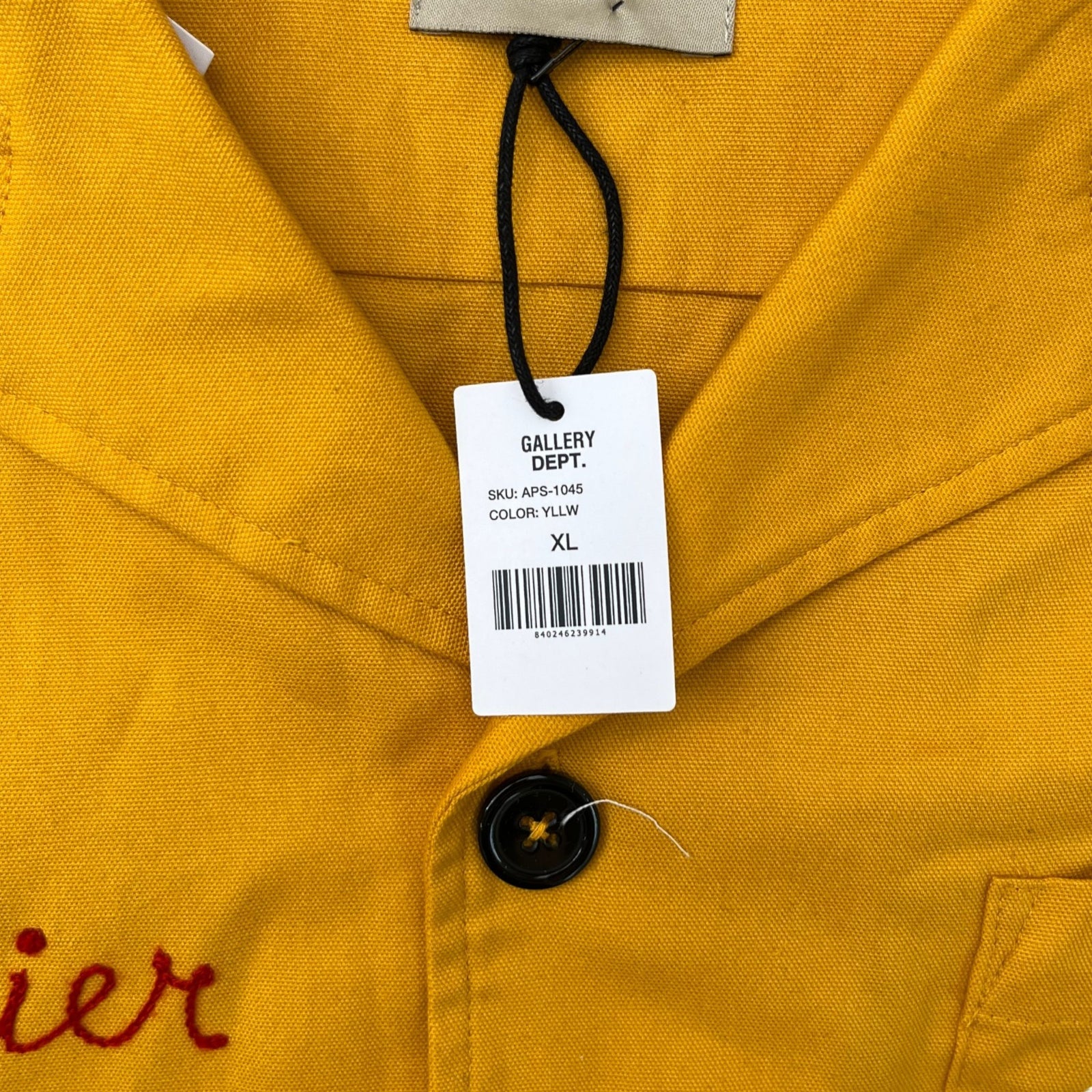 Men's Atelier Parker Short Sleeve Shirt Yellow Size XL - Photo 7