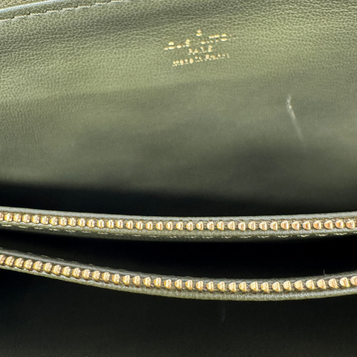 Women's Embossed Monogram Coussin MM Crossbody Bag Khaki - Photo 12