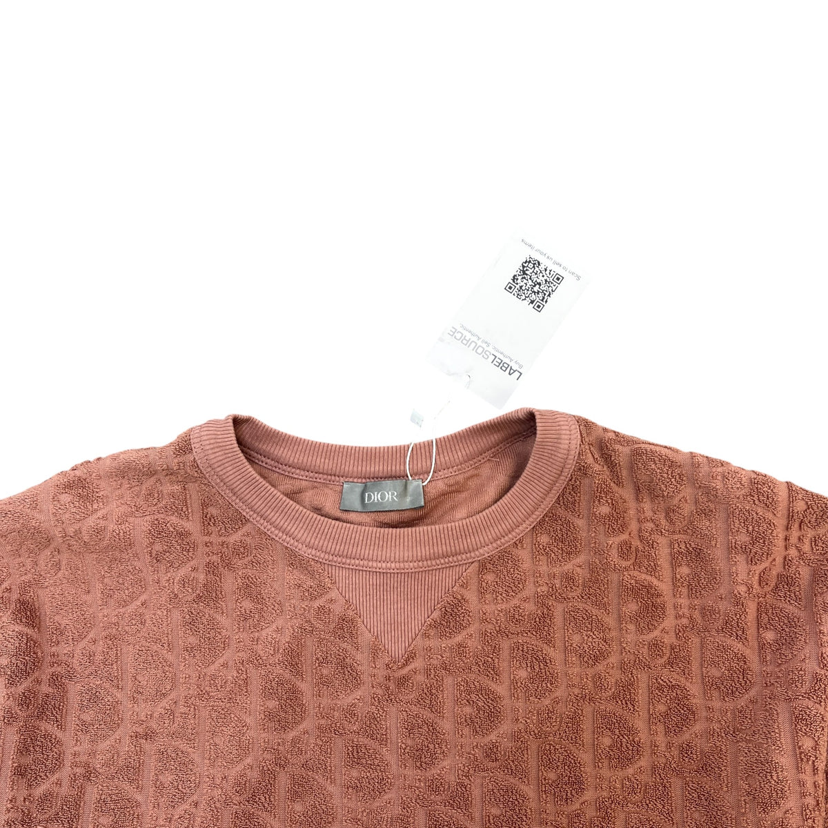 Men's Oblique Towelling T-Shirt Mauve Size XS - Photo 5