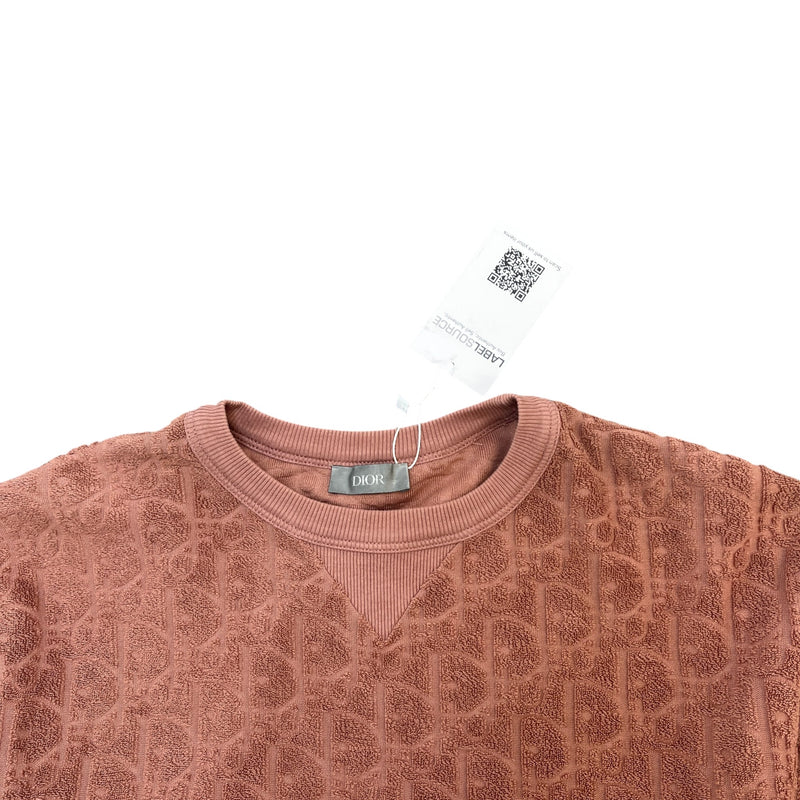 Men's Oblique Towelling T-Shirt Mauve Size XS
