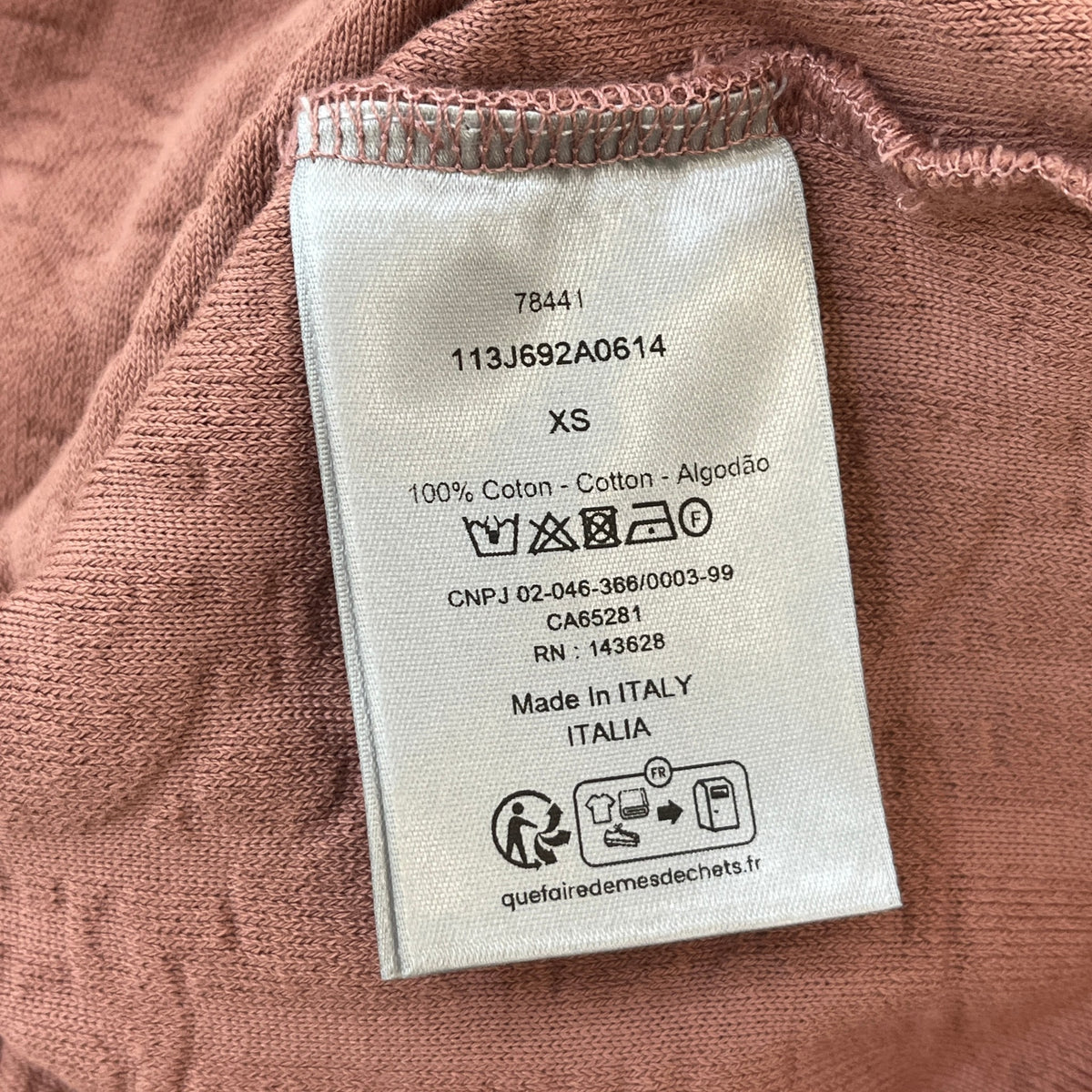 Men's Oblique Towelling T-Shirt Mauve Size XS - Photo 6