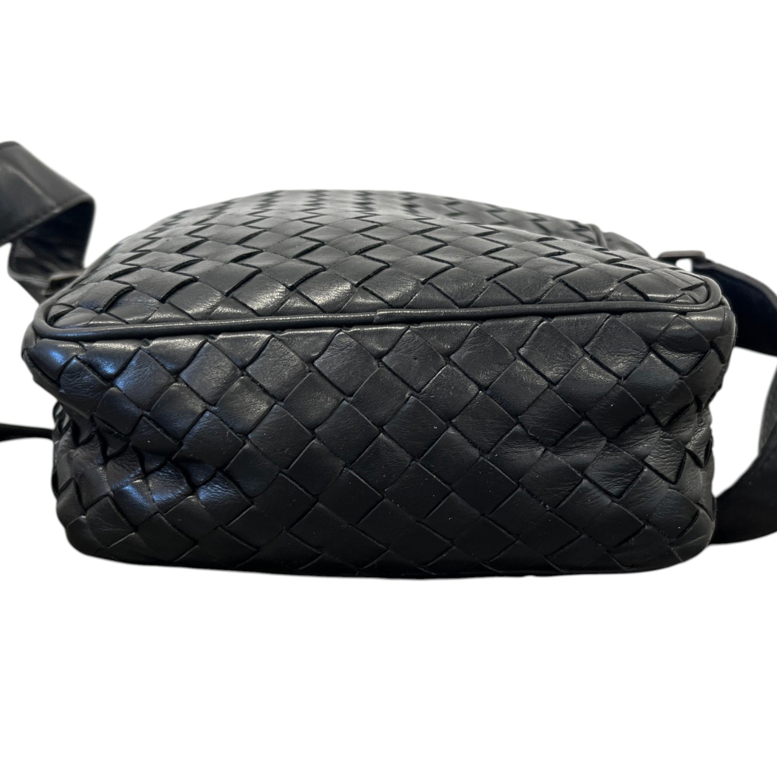 Men's Intrecciato Messenger Bag Black - Photo 10