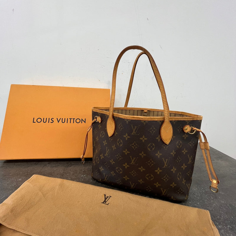 Women's Monogram Neverfull PM Handbag Brown