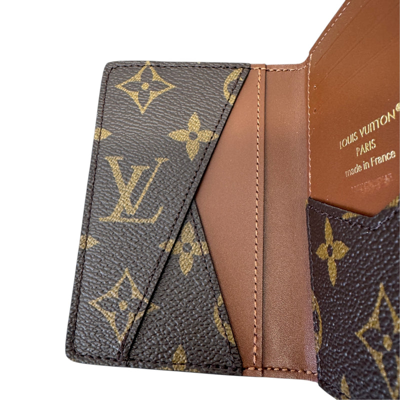 Men's Monogram Pocket Organiser Card Holder Brown