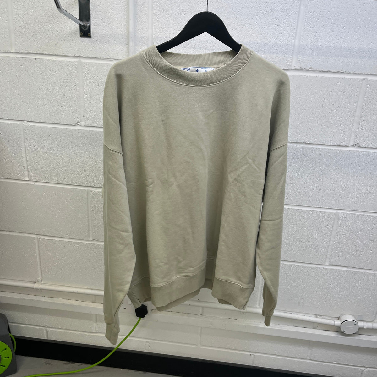 Men's Logo Print Sweatshirt Beige Size XL - Photo 7