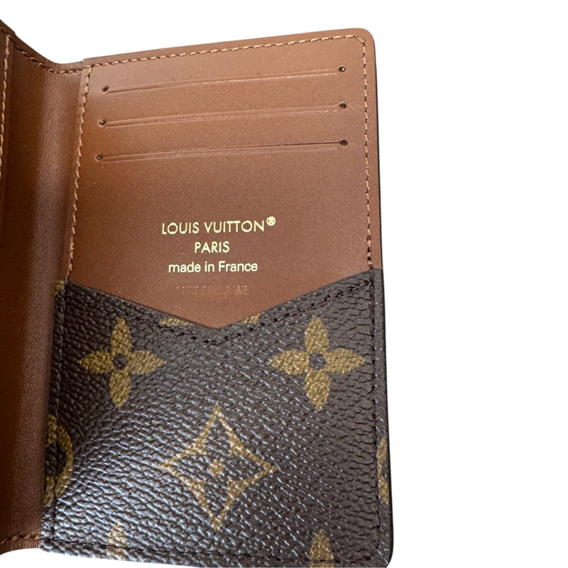 Men's Monogram Pocket Organiser Card Holder Brown