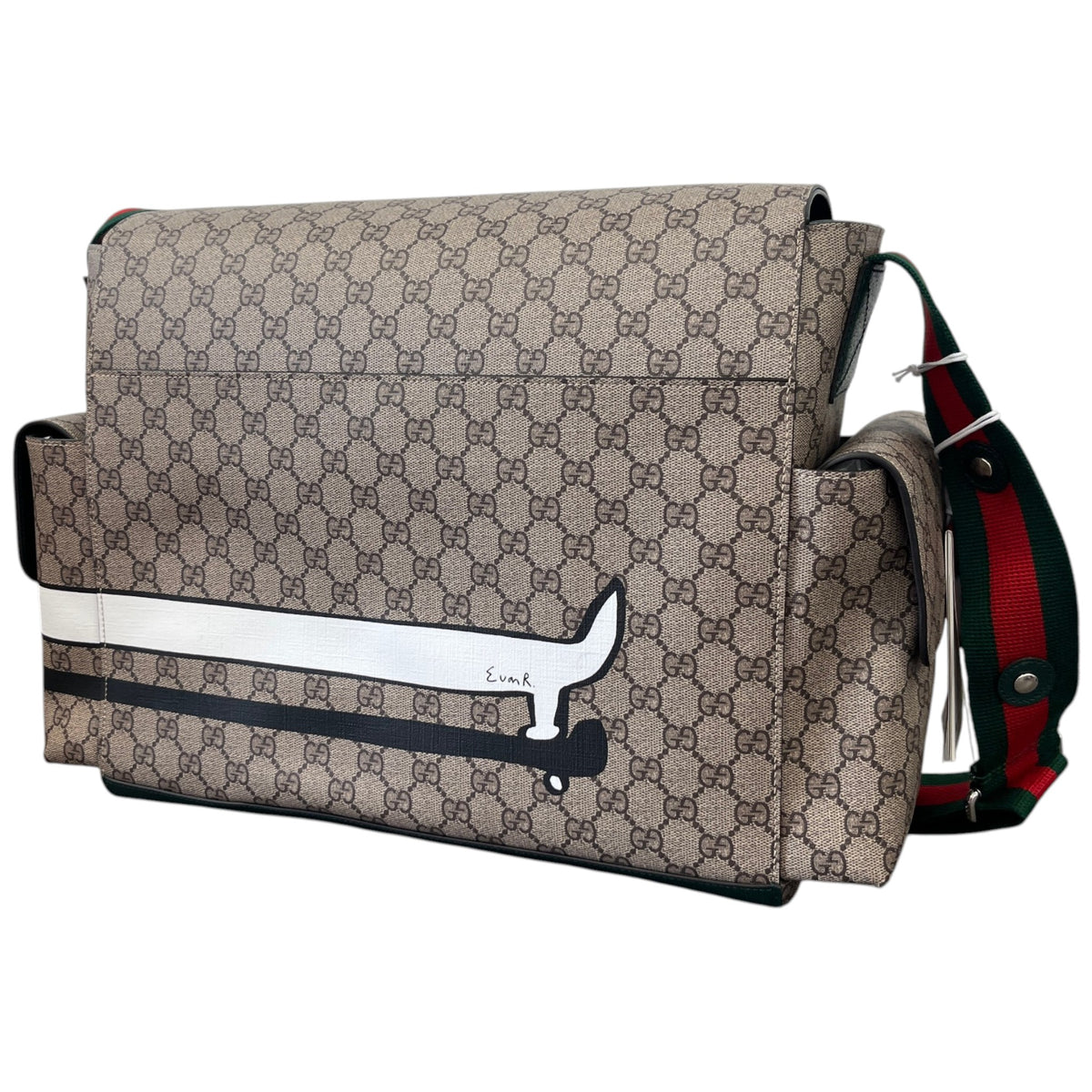 Men's GG Changing Baby Travel Bag Beige - Photo 10