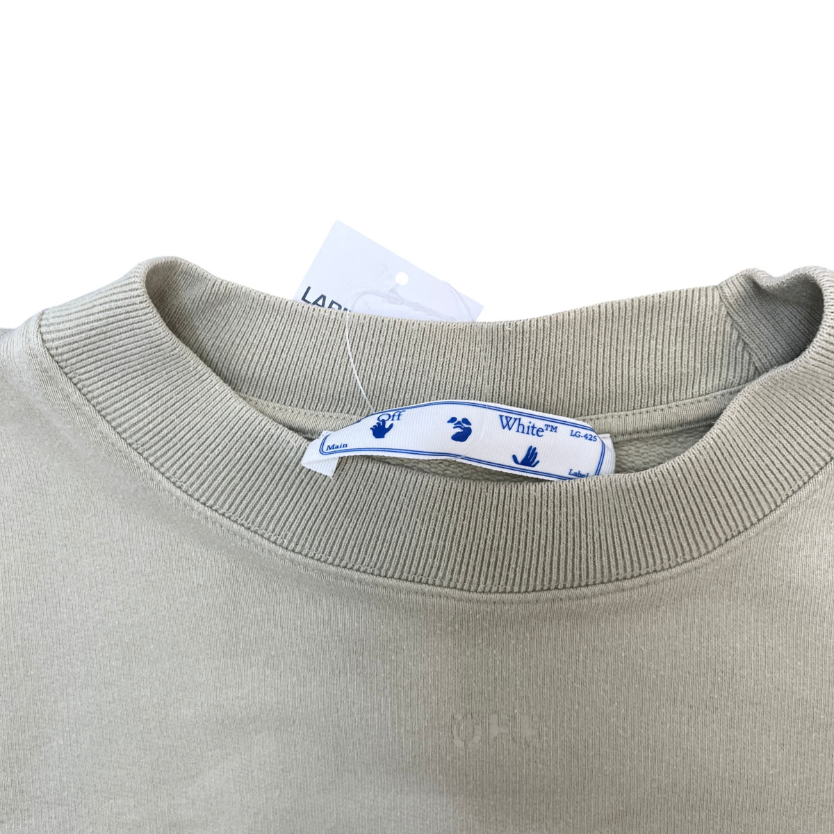Men's Logo Print Sweatshirt Beige Size XL - Photo 5