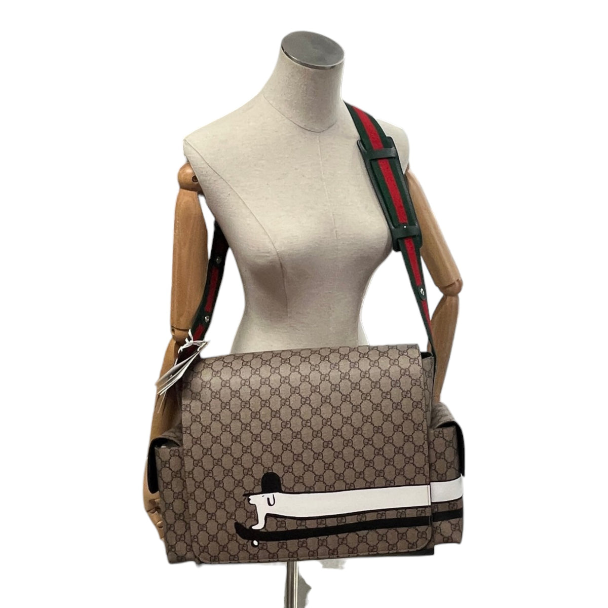 Men's GG Changing Baby Travel Bag Beige - Photo 3