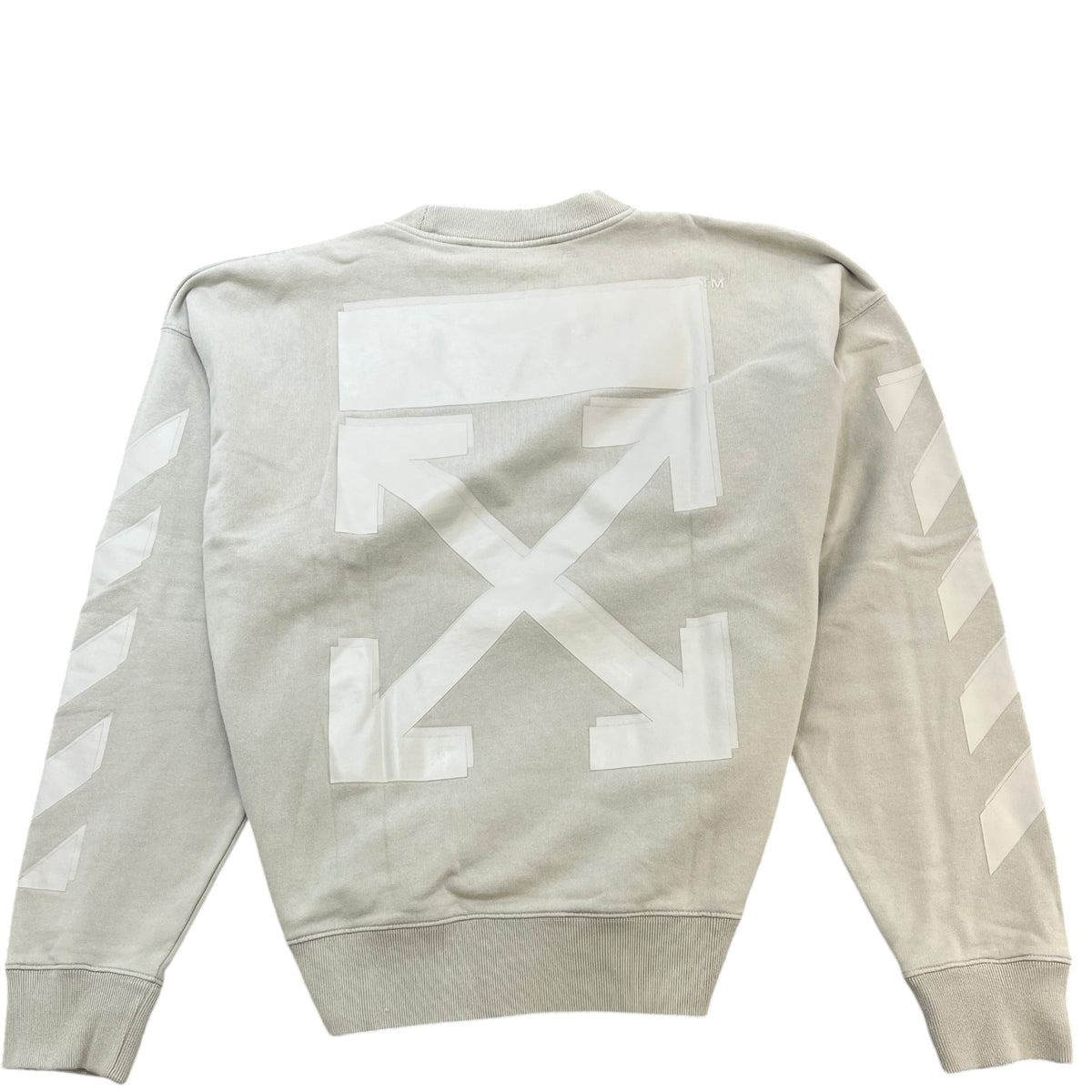 Men's Logo Print Sweatshirt Beige Size XL - Photo 2