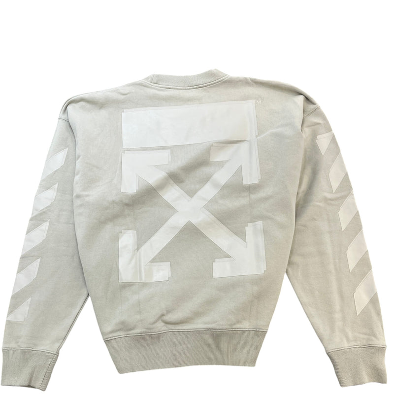 Men's Logo Print Sweatshirt Beige Size XL