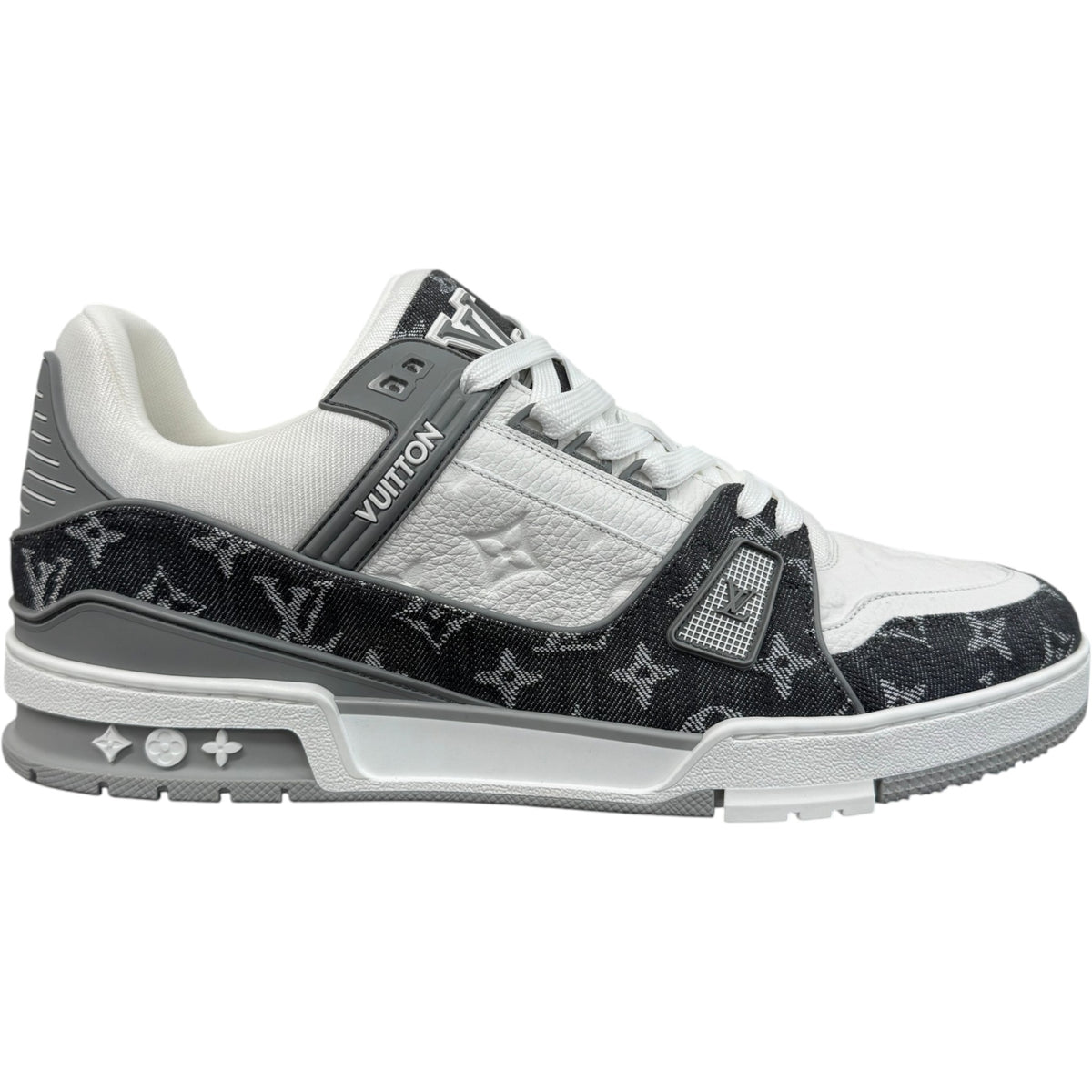 Men's LV Denim Low Trainers Grey Size UK 10 / EU 44 - Photo 1