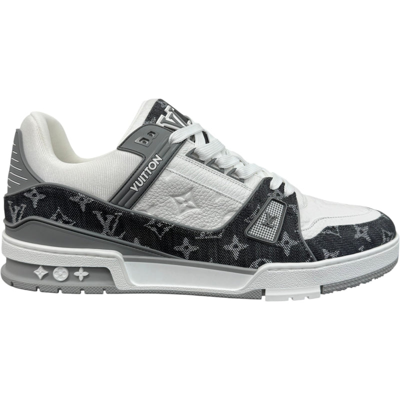 Men's LV Denim Low Trainers Grey Size UK 10 / EU 44