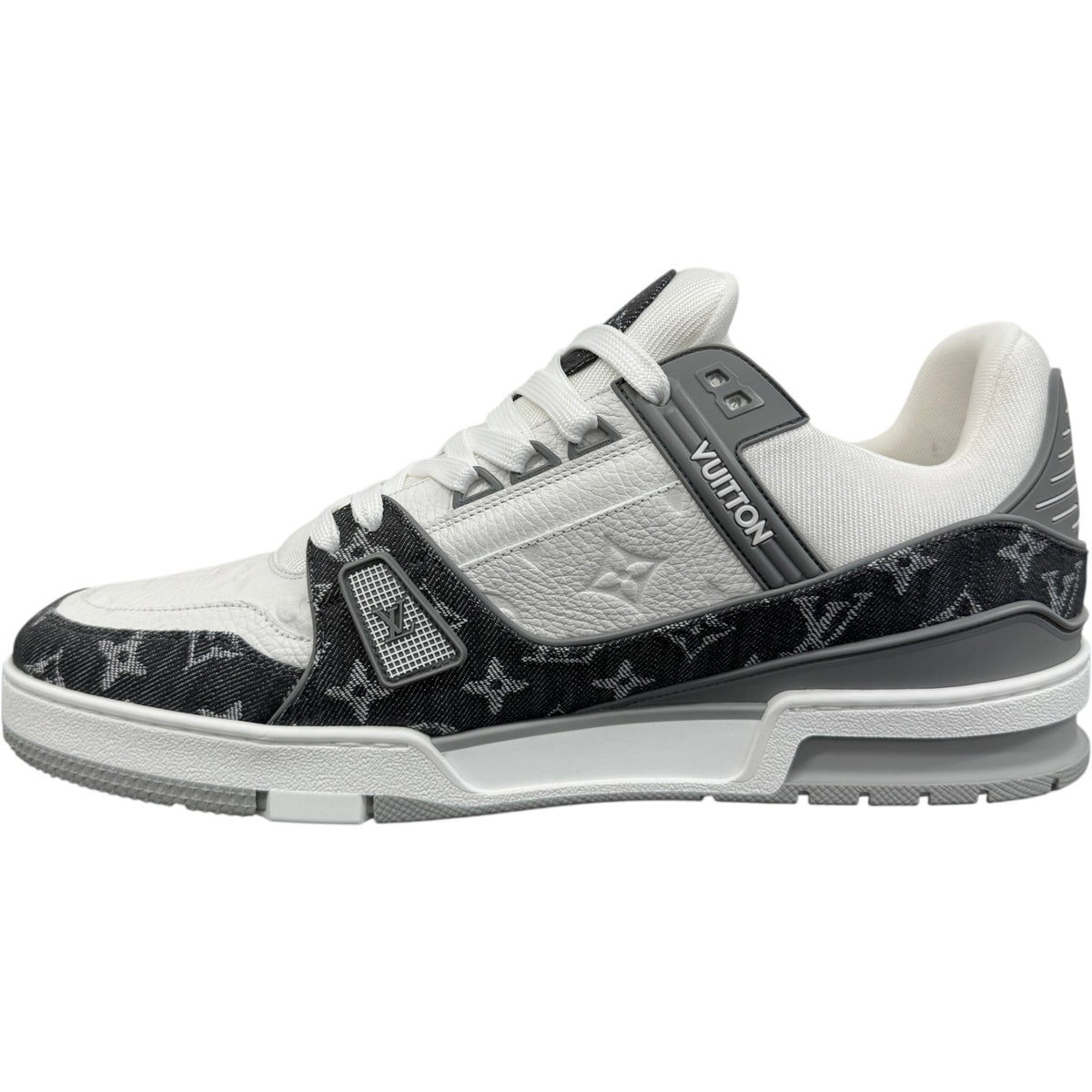 Men's LV Denim Low Trainers Grey Size UK 10 / EU 44 - Photo 2