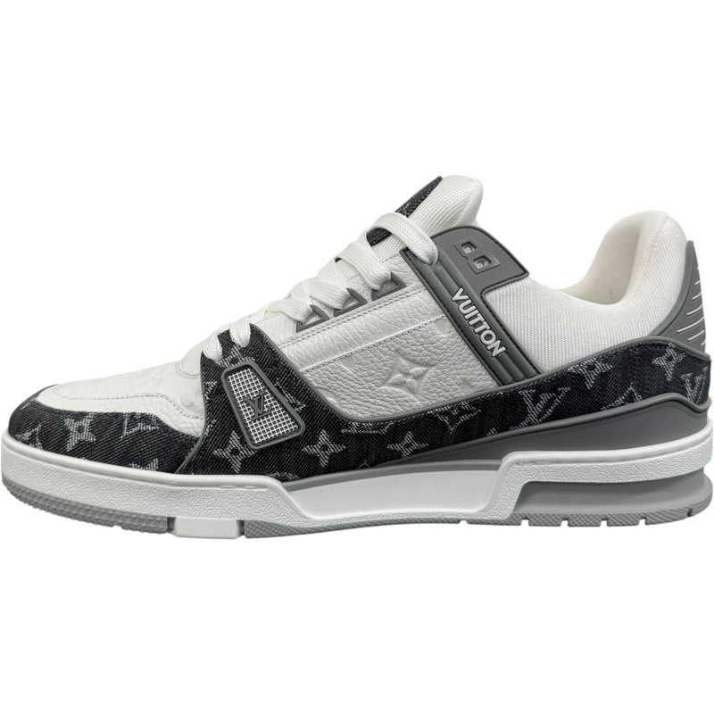 Men's LV Denim Low Trainers Grey Size UK 10 / EU 44