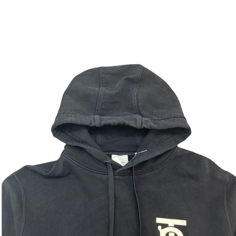 Men's Tb Logo Print Hoodie Black Size L