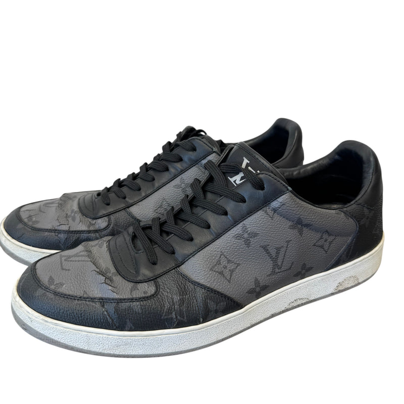 Men's Monogram Eclipse Rivoli Low Trainers Black Size EU 44 / UK 10