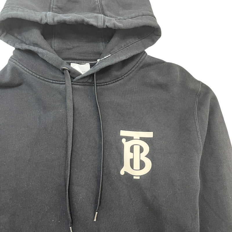 Men's Tb Logo Print Hoodie Black Size L