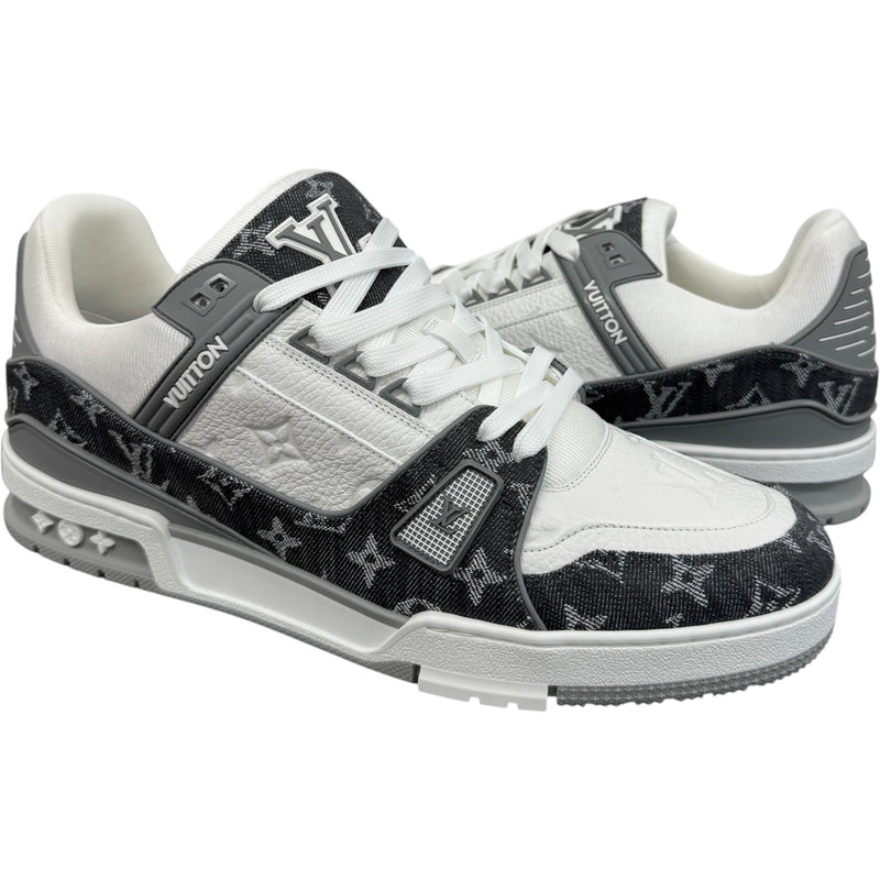 Men's LV Denim Low Trainers Grey Size UK 10 / EU 44
