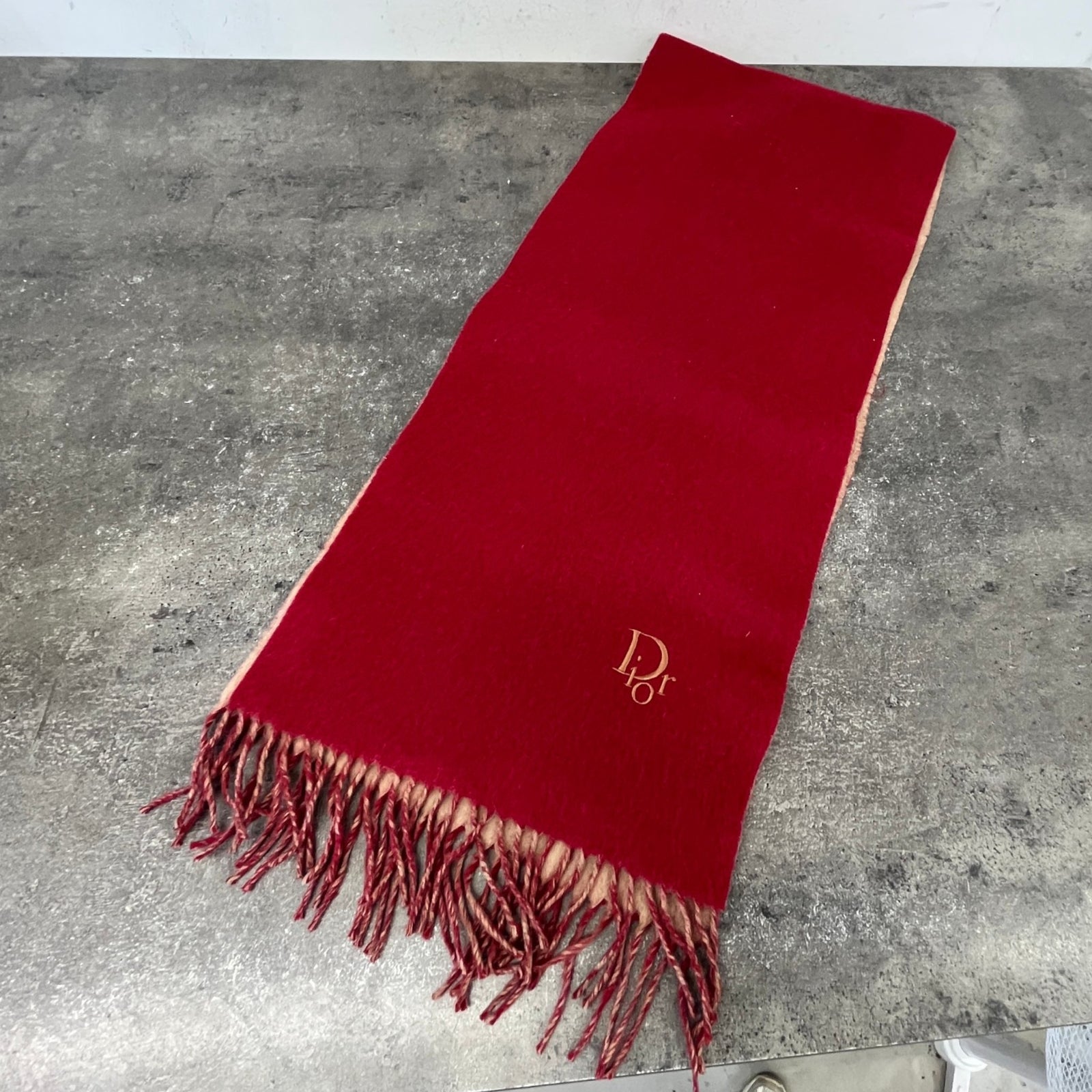 Women's Embroidered Logo Scarf Red - Photo 9