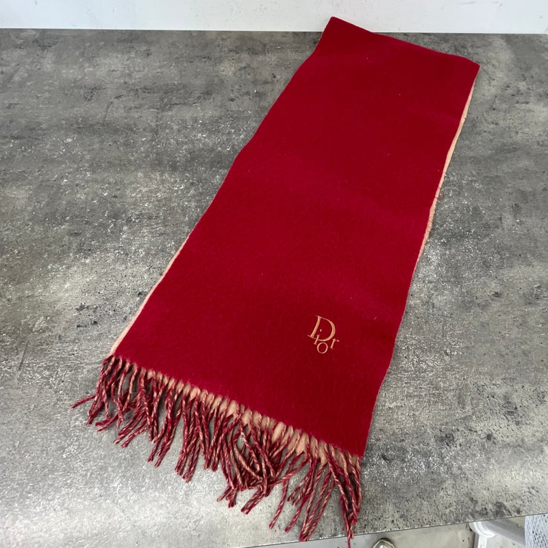 Women's Embroidered Logo Scarf Red