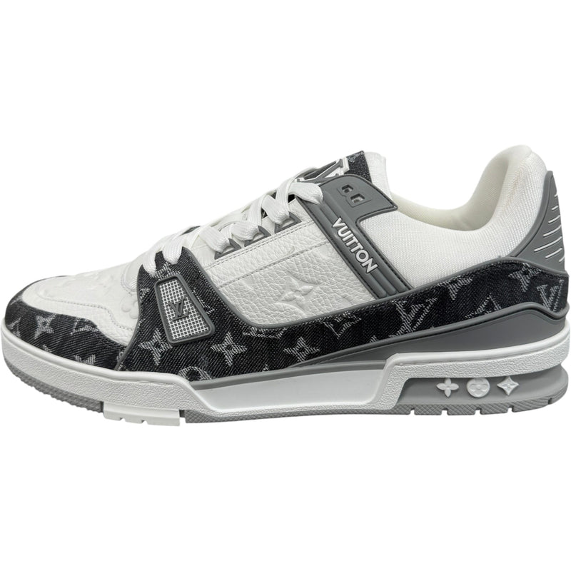 Men's LV Denim Low Trainers Grey Size UK 10 / EU 44