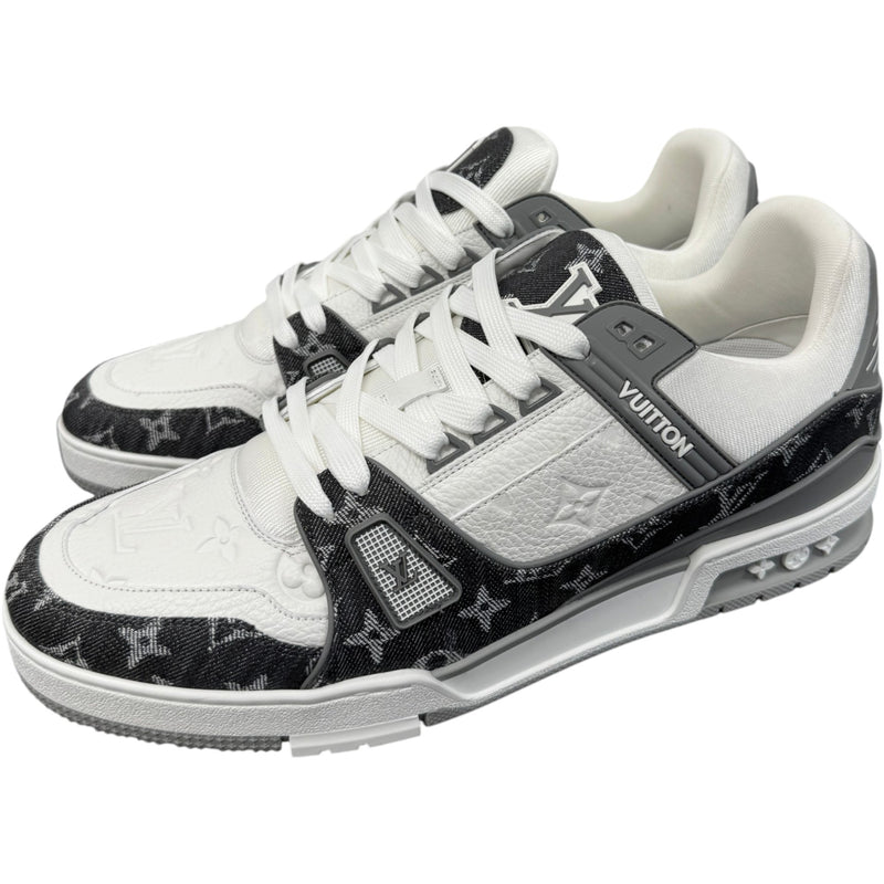 Men's LV Denim Low Trainers Grey Size UK 10 / EU 44