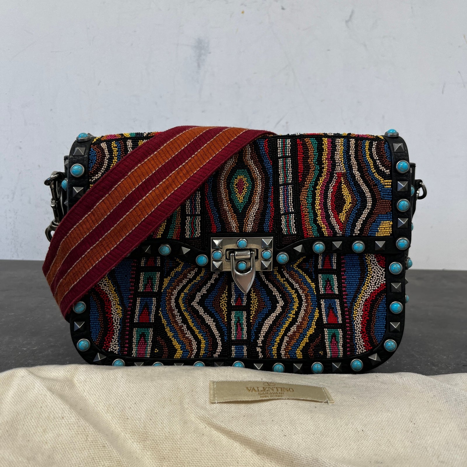 Women's Rockstud Rolling Beaded Santeria Bag Multi-Coloured - Photo 13