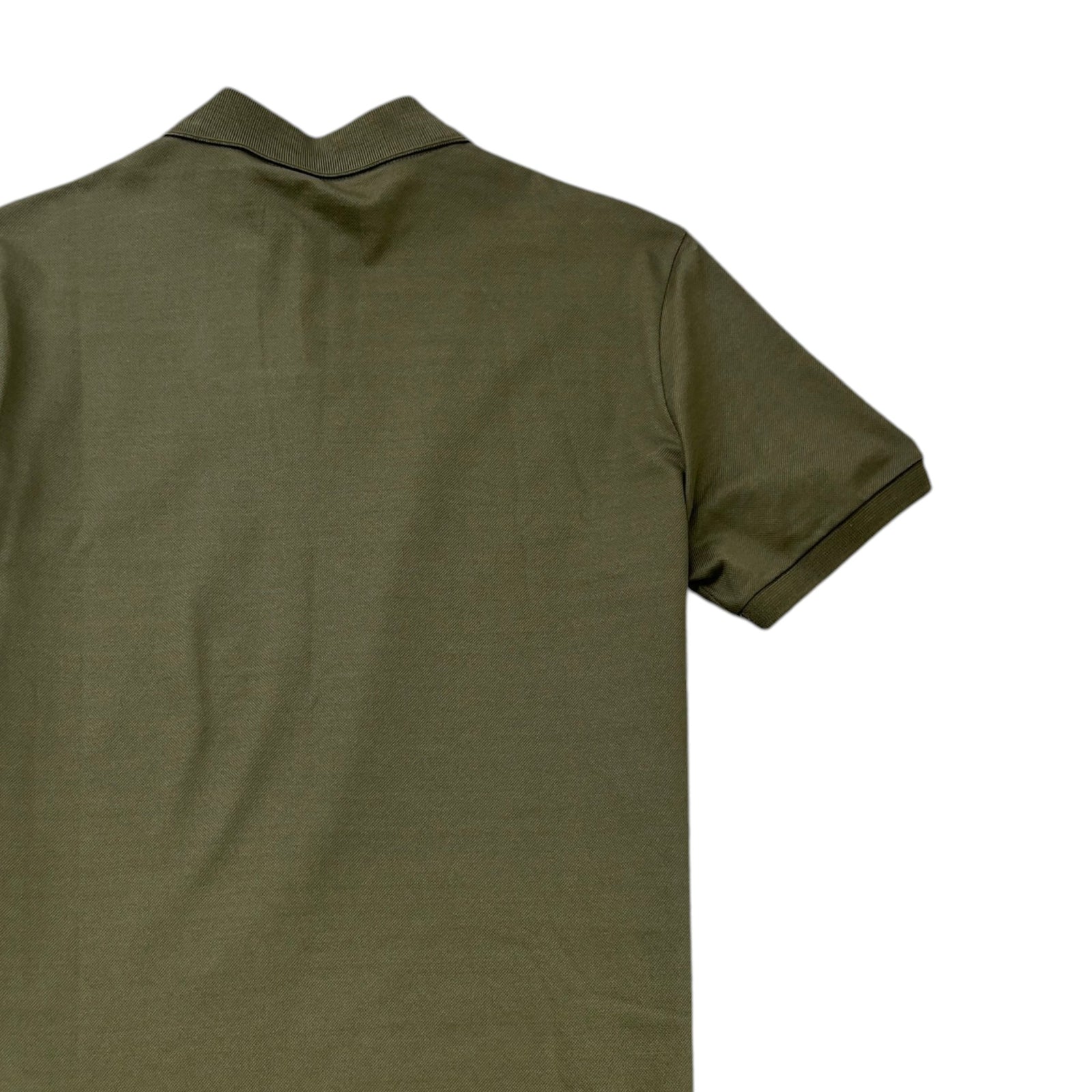 Men's Embroidered Logo Polo Shirt Khaki Size M - Photo 4