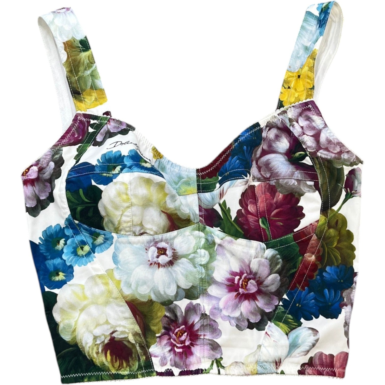 Women's Nocturnal Flower Corset Top White Size XXS - Photo 1