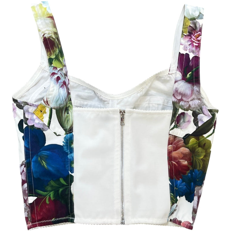 Women's Nocturnal Flower Corset Top White Size XXS