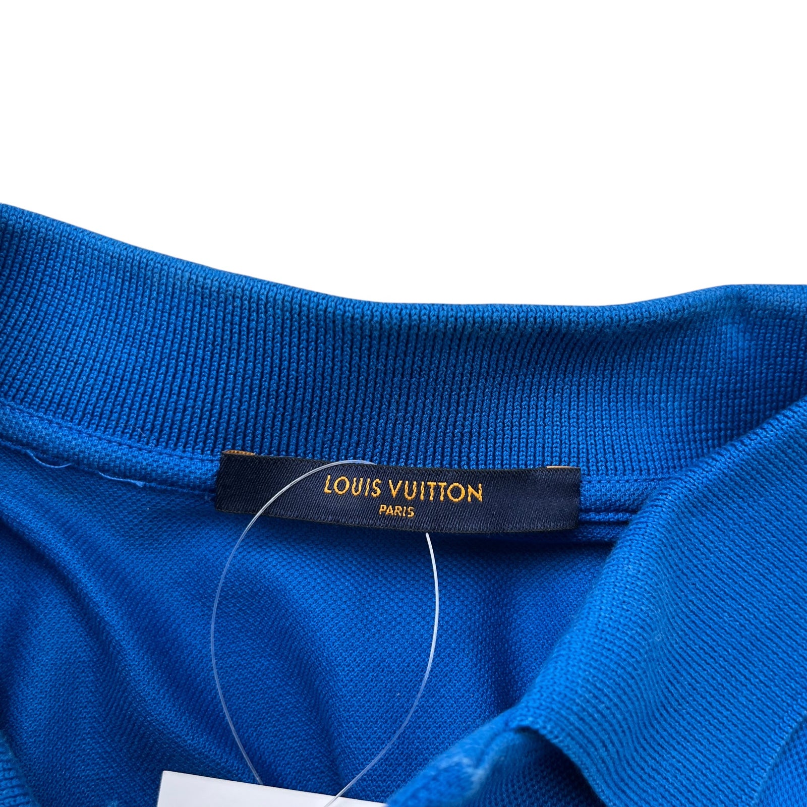 Men's Embroidered Logo Polo Shirt Blue Size M - Photo 7
