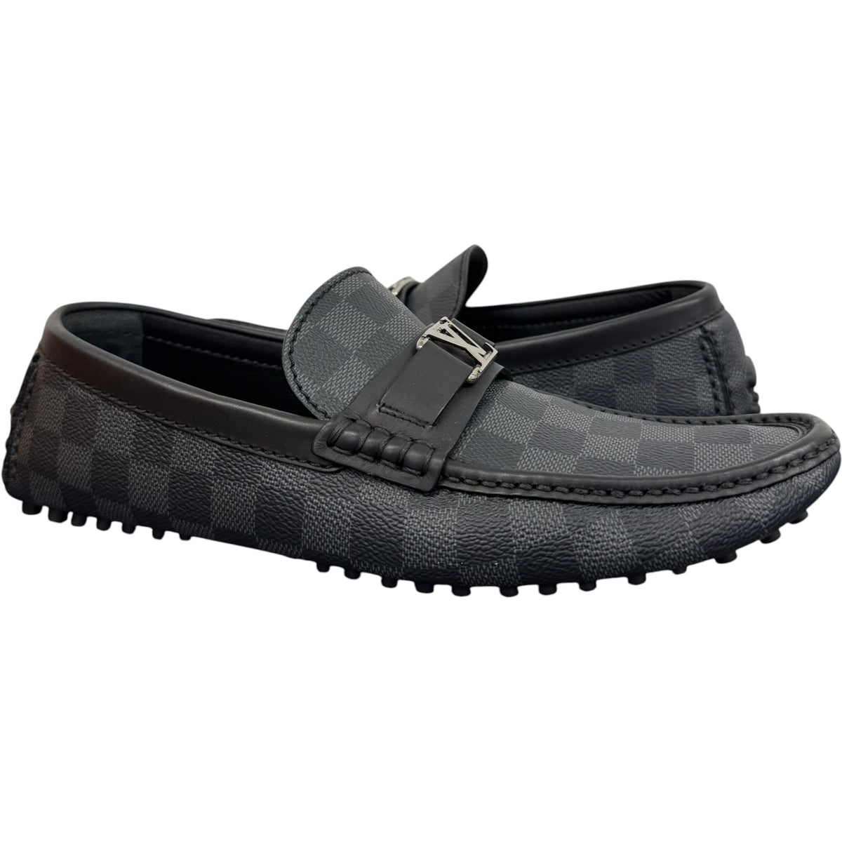 Men's Major Damier Graphite Loafers Black Size UK 8.5 / EU 42.5 - Photo 3