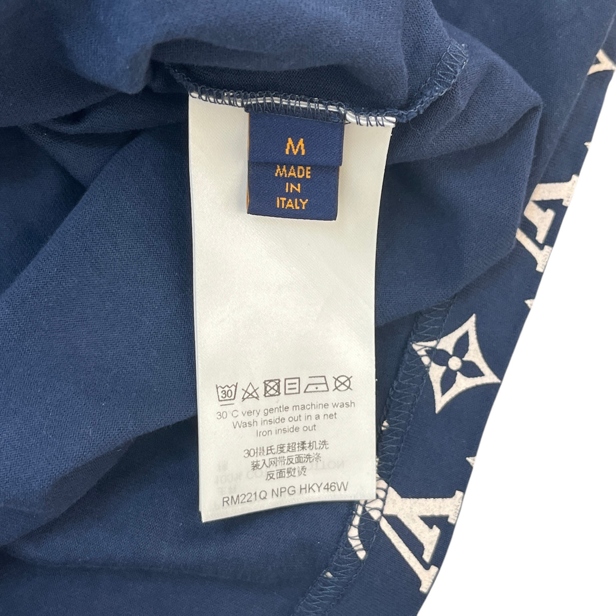 Men's Monogram Gradient T-Shirt Navy Size M - Photo 6