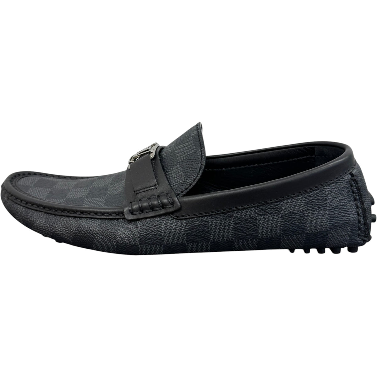 Men's Major Damier Graphite Loafers Black Size UK 8.5 / EU 42.5 - Photo 4