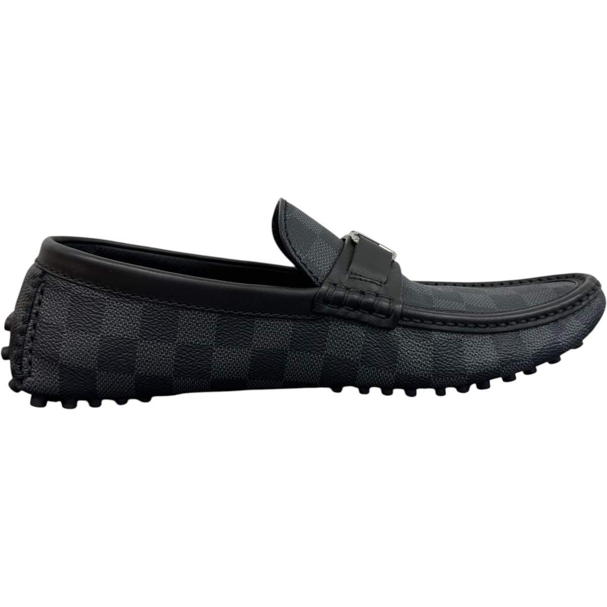 Men's Major Damier Graphite Loafers Black Size UK 8.5 / EU 42.5 - Photo 5
