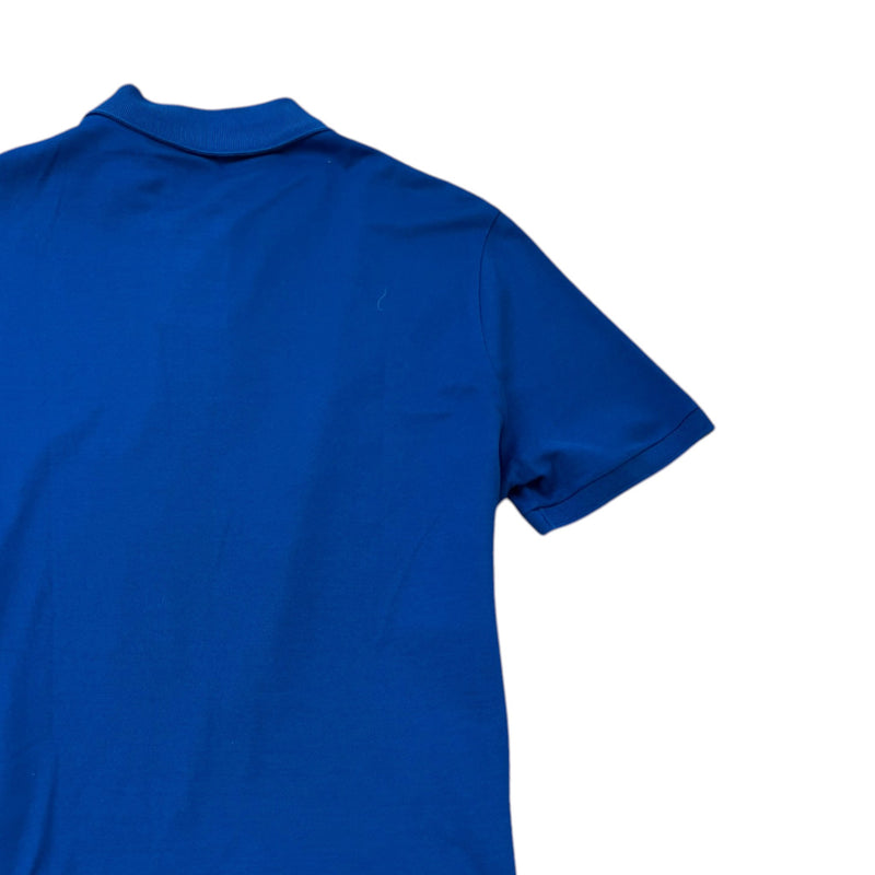 Men's Embroidered Logo Polo Shirt Blue Size M