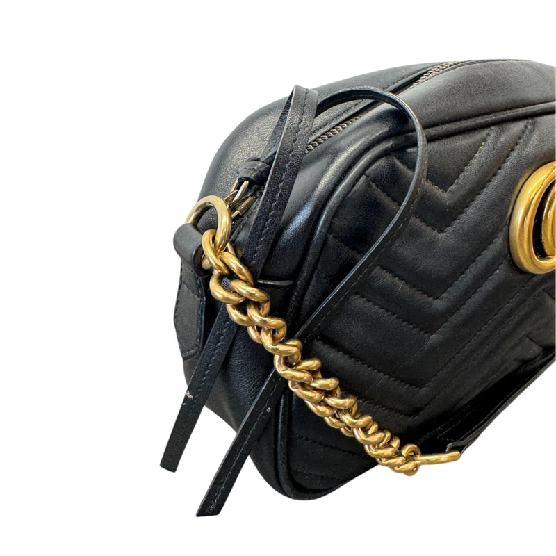 Women's GG Marmont Camera Crossbody Bag Black