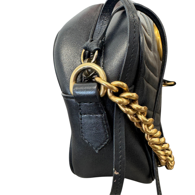 Women's GG Marmont Camera Crossbody Bag Black