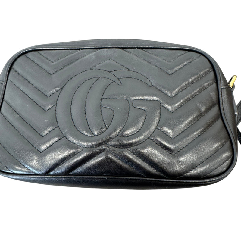 Women's GG Marmont Camera Crossbody Bag Black
