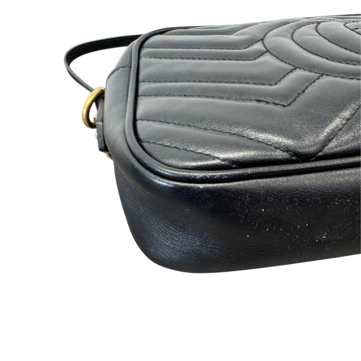 Women's GG Marmont Camera Crossbody Bag Black - Photo 8