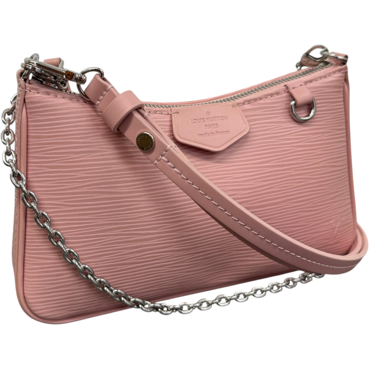 Women's Epi Leather Easy Pouch On Strap Handbag Pink - Photo 4