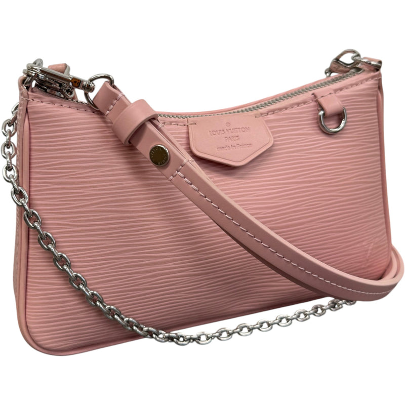 Women's Epi Leather Easy Pouch On Strap Handbag Pink