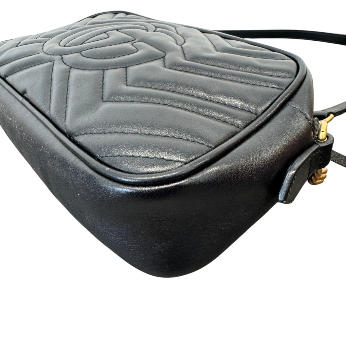Women's GG Marmont Camera Crossbody Bag Black - Photo 9
