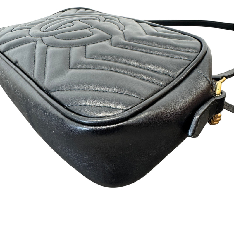 Women's GG Marmont Camera Crossbody Bag Black