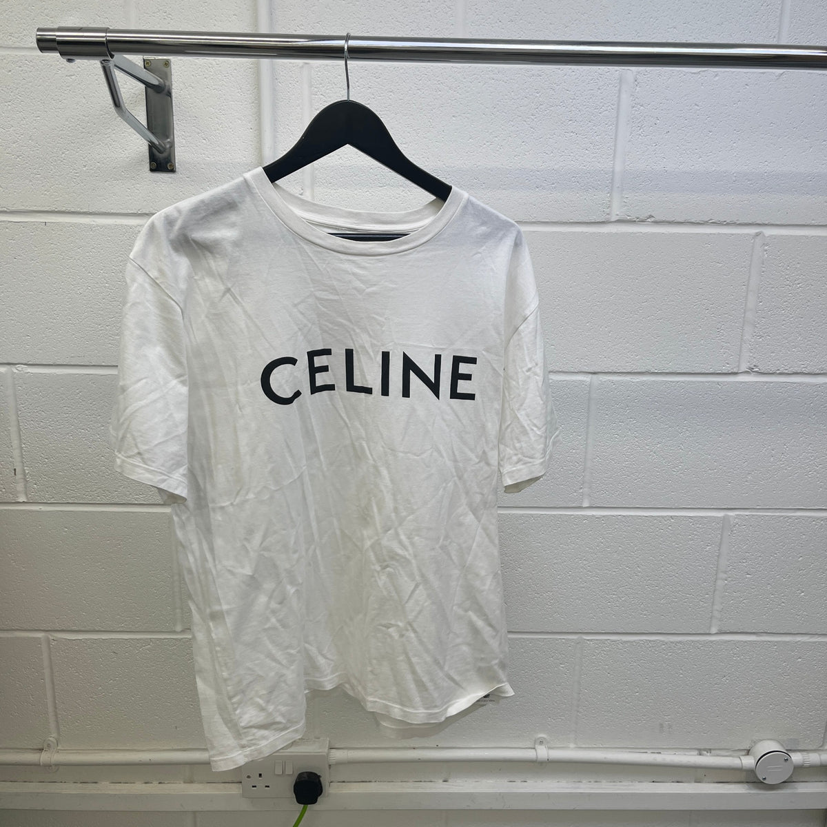 Men's Logo Print T-Shirt White Size S - Photo 7