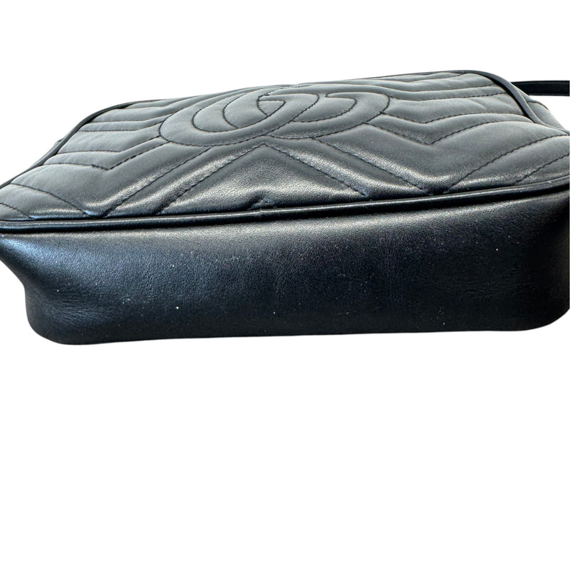 Women's GG Marmont Camera Crossbody Bag Black