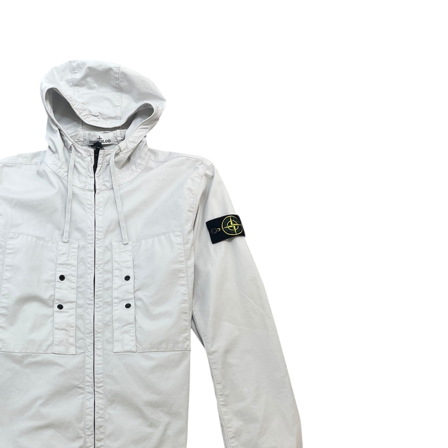 Men's Applique Logo Jacket Grey Size M - Photo 3