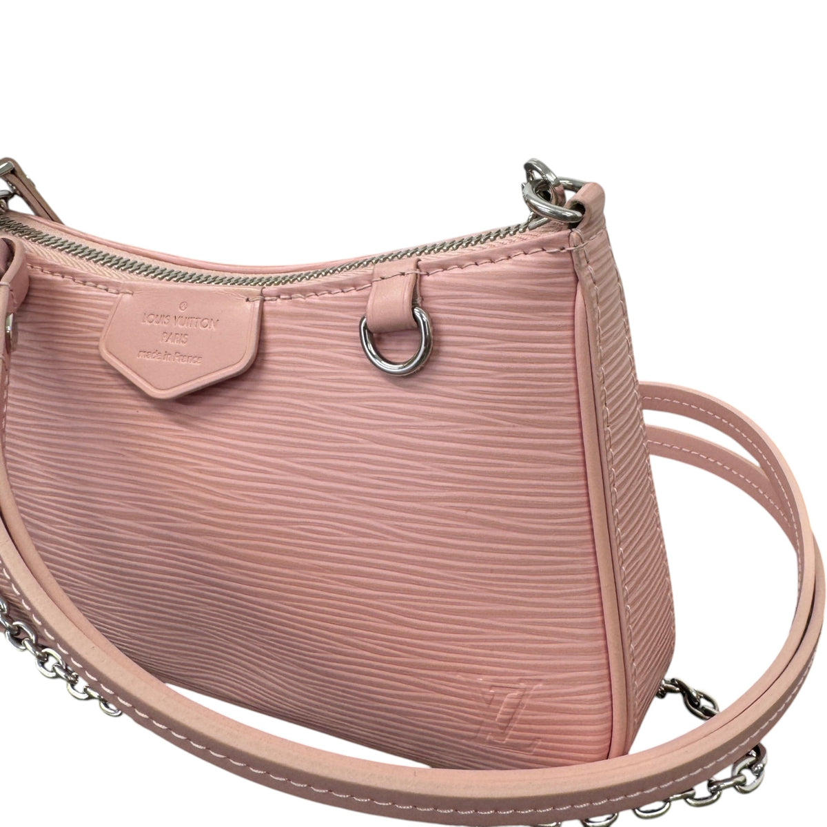 Women's Epi Leather Easy Pouch On Strap Handbag Pink - Photo 6